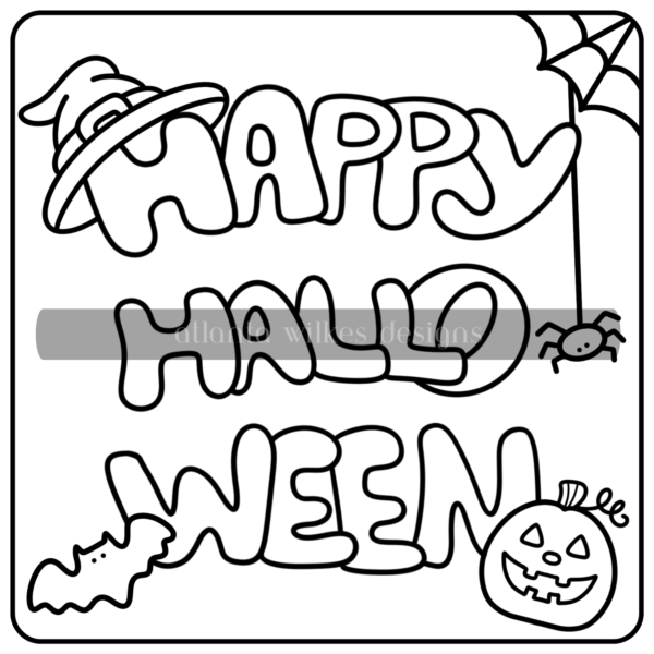 Halloween Bold And Easy Full Digital Download Coloring Book - Image 31