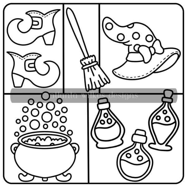 Too Cute To Spook Bold and Simple Coloring Book First Half Bundle Digital Download Pack - Image 20