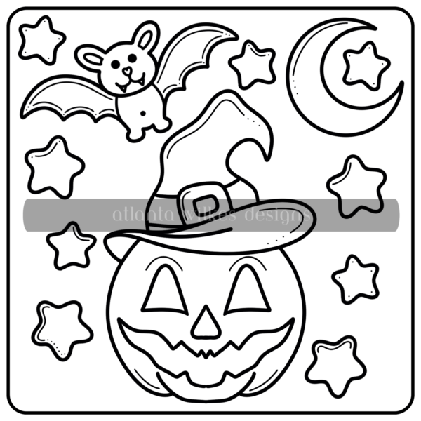 Too Cute To Spook Bold and Simple Coloring Book First Half Bundle Digital Download Pack - Image 12