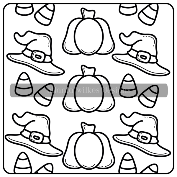 Too Cute To Spook Bold and Simple Coloring Book First Half Bundle Digital Download Pack - Image 2