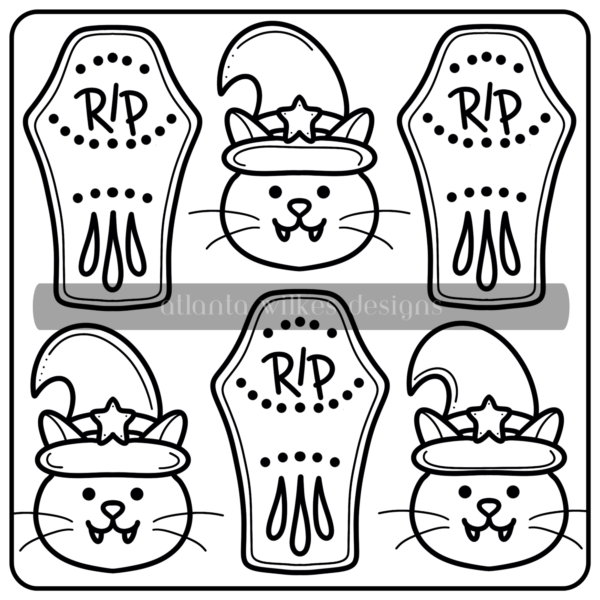 Too Cute To Spook Bold and Simple Coloring Book First Half Bundle Digital Download Pack - Image 8