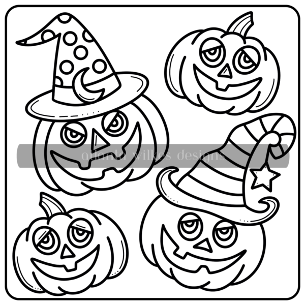 Too Cute To Spook Bold and Simple Coloring Book First Half Bundle Digital Download Pack - Image 6